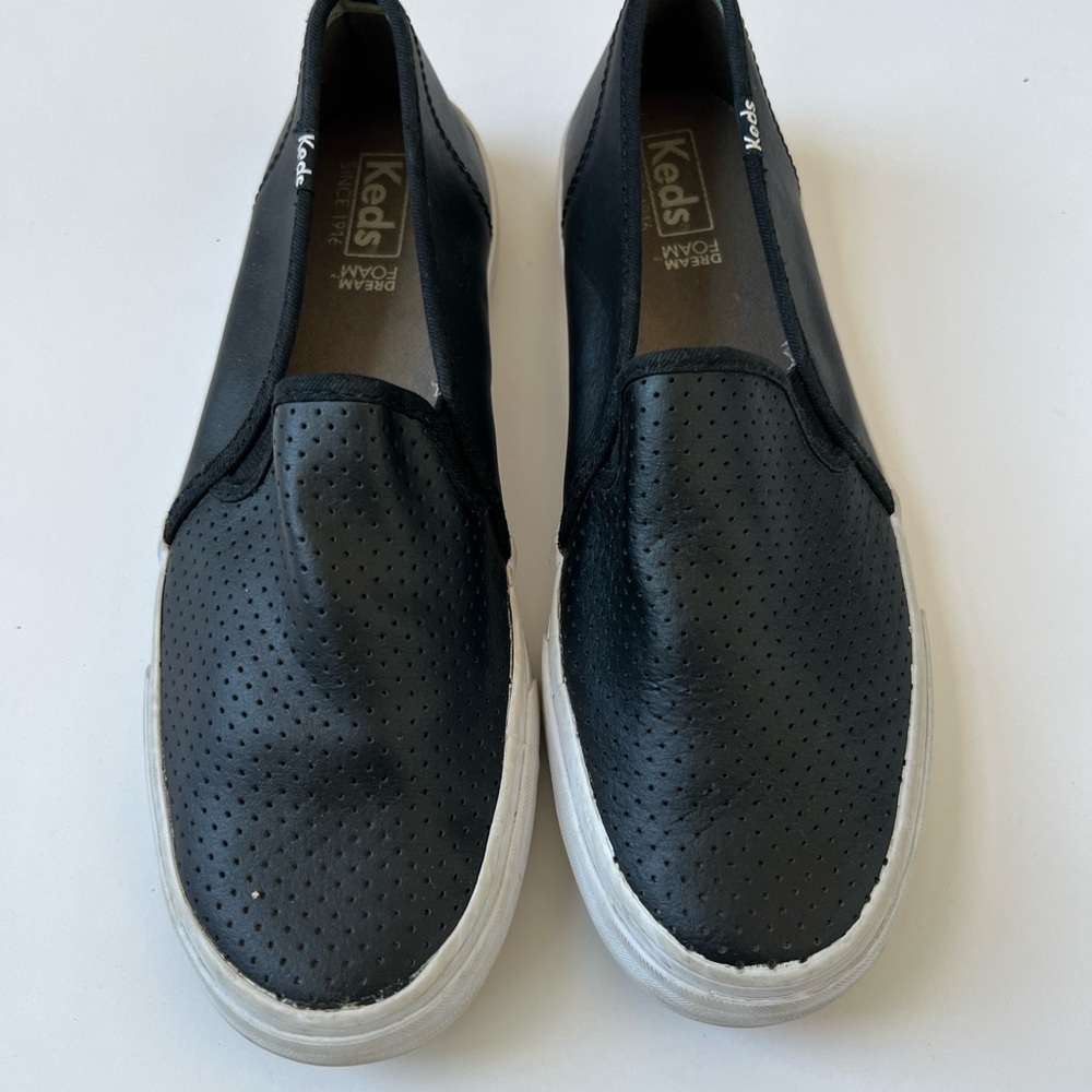 Keds Black Perforated Slip-Ons